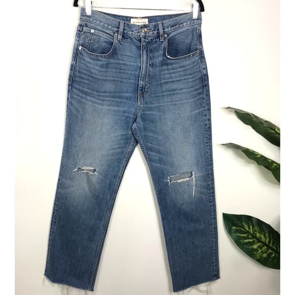 SLVRLAKE Jeans Women's Blue Road To Nowhere Dakota Medium Wash Straight Leg 30 - Picture 2 of 12